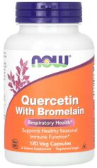 Акция на Now Foods Quercetin with Bromelain Кверцетин и бромелаин 120 веганских капсул от Stylus