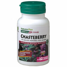Акція на Natures Plus Herbal Actives Chasteberry 150 mg 60 caps Экстракт плодов авраамового дерева від Stylus