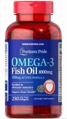 Акція на Puritan's Pride Omega-3 Fish Oil 1000 mg 250 caps від Stylus