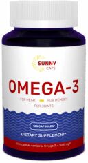 Акция на Sunny Caps Omega-3 Activ Powerfull 1000 mg Омега-3 100 гелевых капсул от Stylus