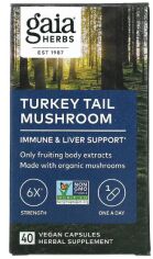 Акция на Gaia Herbs Turkey tail mushroom Разноцветный трутовик 40 веганских капсул от Stylus
