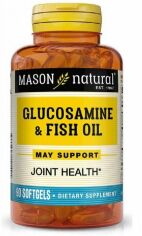 Акція на Mason Natural Glucosamine & Fish Oil Глюкозамин и Рыбий жир 90 гелевых капсул від Stylus