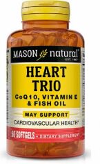 Акция на Mason Natural Heart Trio CoQ10, Vitamin E & Fish Oil Здоровье сердца и сосудов 60 гелевых капсул от Stylus