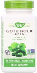 Акция на Nature's Way, Gotu Kola Herb, 475 mg, 180 Capsules (NWY-14008) от Stylus