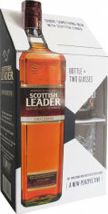 Акція на Виски Scottish Leader 40% 0.7л + 2 стакана (WNF4820196540069) від Stylus