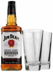 Акция на Бурбон Jim Beam White 40% 0.7 л + 2 стакана Хайболл (DDSBS1B098) от Stylus