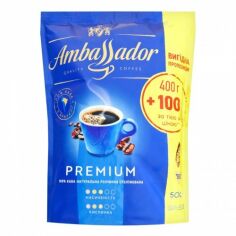 Акция на Кофе Ambassador Premium растворимый 400+100 г (8720254065748) от Stylus