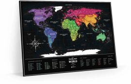 Акция на Скретч карта мира 1DEA.me Travel Map Black World (BWF) от Stylus