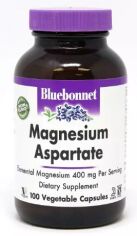 Акція на Bluebonnet Nutrition Magnesium Aspartate Аспартат Магния 400 мг 100 вегетарианских капсул від Stylus