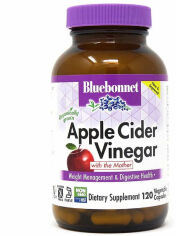 Акция на Bluebonnet Nutrition Apple cider vinegar Яблочный уксус 120 вегетарианских капсул от Stylus