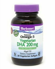 Акция на Bluebonnet Nutrition Omega 3 Vegetarian, Dha 200 mg, 30 Vegetarian Softgels (BLB0908) от Stylus
