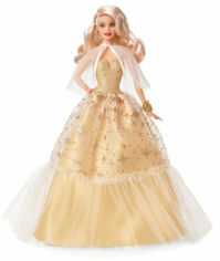 Акция на Коллекционная кукла Barbie Праздничная в роскошном золотистом платье (HJX04) от Stylus