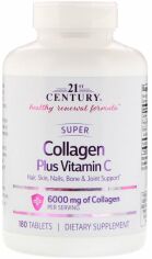 Акция на 21st Century Super Collagen Plus Vitamin C 6000 mg 180tablets от Stylus