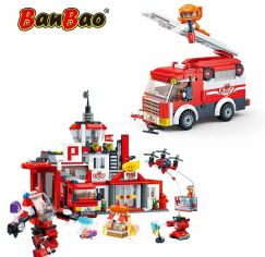 Акция на Конструктор Banbao БанБао сити Команда пожарных 1081 эл. (7130) от Stylus