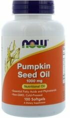 Акция на Now Foods Pumpkin seed oil 1000 mg 100 gel caps от Stylus