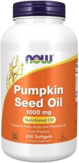 Акція на Now Foods Pumpkin Seed Oil Тыквенное масло 1000 мг 200 гелевых капсул від Stylus