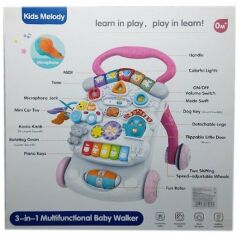 Акция на Каталка-ходунки Kids Melody Первые шаги розовая (6606B) от Stylus