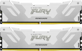 Акция на Kingston Fury 64 Gb (2x32GB) DDR5 6000 MHz Renegade White/Silver (KF560C32RWK2-64) от Stylus