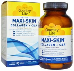 Акція на Country Life Maxi-Skin 90 tabs Коллаген + витамины С&А від Stylus