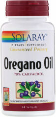Акція на Solaray Oregano Oil, 70% Carvacrol, 60 Softgels (SOR41349) від Stylus