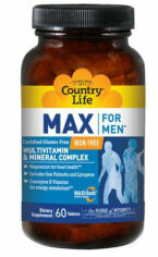 Акция на Country Life Max For Men Free Iron Витамины и минералы для мужчин 60 таблеток от Stylus