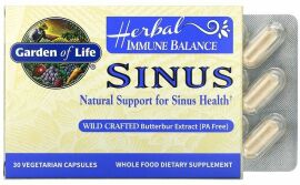 Акция на Garden of Life Herbal Immune Balance Sinus Травяной комплекс для поддержки иммунитета 30 вегетарианских капсул от Stylus