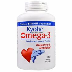 Акция на Kyolic Cholesterol & Circulation Omega-3 Рыбий жир Омега-3 180 капсул от Stylus