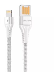 Акция на Proove Usb Cable to Lightning Double Way Weft 2.4A 1m White (CCDW20001102) от Stylus