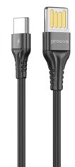 Акція на Proove Usb Cable to USB-C Double Way Silicone 2.4A 1m Black (CCDS20001201) від Stylus