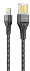 Акция на Proove Usb Cable to Lightning Double Way Weft 2.4A 1m Black (CCDW20001101) от Stylus