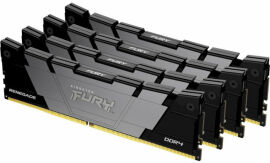 Акція на Kingston Fury 128 Gb (4x32GB) DDR4 3600 MHz Renegade Black (KF436C18RB2K4/128) від Stylus