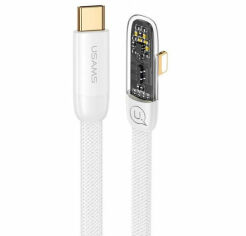Акція на Usams Cable USB-C to Lightning Right-Angle Pd 20W 2m White (US-SJ586) від Stylus