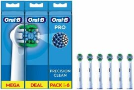 Акция на Насадка для электрической зубной щетки Braun Oral-B Precision Clean EB20RX CleanMaximiser (6) от Stylus