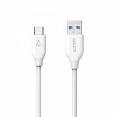 Акція на Anker Usb Cable to USB-C 3.0 Powerline V3 90cm White (A8163H21) від Stylus