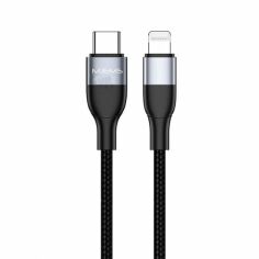 Акція на Mjems Cable USB-C to Lightning Fast Charging 1.2m Black (US-SJ330) від Stylus
