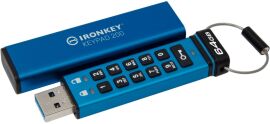 Акция на Kingston 64GB IronKey Keypad 200 AES-256 Encrypted Usb 3.2 Blue (IKKP200/64GB) от Stylus