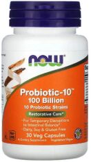 Акция на Now Foods Probiotic-10 100 Billion Пробиотик-10 100 млрд КОЕ 30 капсул от Stylus