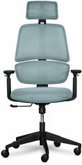 Акція на Офисное кресло Mealux Leo Air Plus Grey Blue (Y-546 KBGL) від Stylus