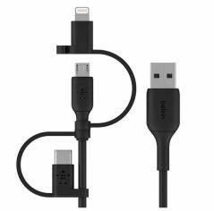 Акция на Belkin Usb Cable to Micro USB/Lightning/Type-C Boost Charge 1м Black (CAC001bt1MBK) от Stylus