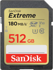 Акція на SanDisk 512GB Sdxc Class 10 UHS-I U3 V30 Extreme (SDSDXVV-512G-GNCIN) від Stylus