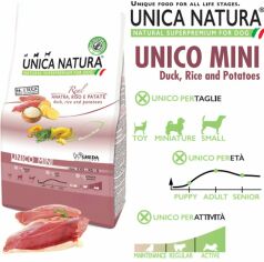 Акция на Сухой корм Gheda Unica Natura Unico Mini - Duck, rice and potatoes для собак 7.5 кг (8001541004580) от Stylus