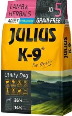 Акция на Сухой корм для собак Julius-K9 Lamb&Herbals гипоаллергенный беззерновой с ягненком и травами 10кг (5998274314662/5998274311166) от Stylus