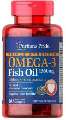 Акция на Puritan's Pride Triple Strength Omega-3 Fish Oil 1360 mg 60 caps от Stylus