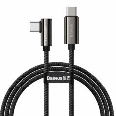 Акція на Baseus Cable USB-C to USB-C Legend Elbow 100W 1m Black (CATCS-01) від Stylus