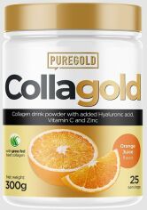 Акція на Pure Gold Protein CollaGold Коллаген со вкусом апельсиновый сок 300 грамм від Stylus