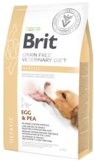 Акция на Сухой корм Brit Gf VetDiets Dog Hepatic для собак при болезни печени с яйцом, горохом, бататом и гречкой 2 кг (8595602528172) от Stylus