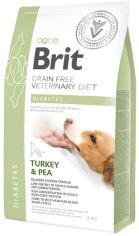Акция на Сухой корм Brit Gf Veterinary Diet Dog Diabetes для собак при сахарном диабете с индейкой и горохом 2 кг (8595602528110) от Stylus