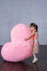 Акция на Мягкая игрушка Подушка Сердце 150 см розовый от Stylus