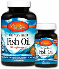 Акция на Carlson Labs The Very Finest 120+30 soft gels Orange Рыбий жир со вкусом апельсина от Stylus