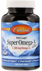 Акция на Carlson Labs Super Omega-3, 1200 mg, 100 Soft Gels (CAR-01521) от Stylus